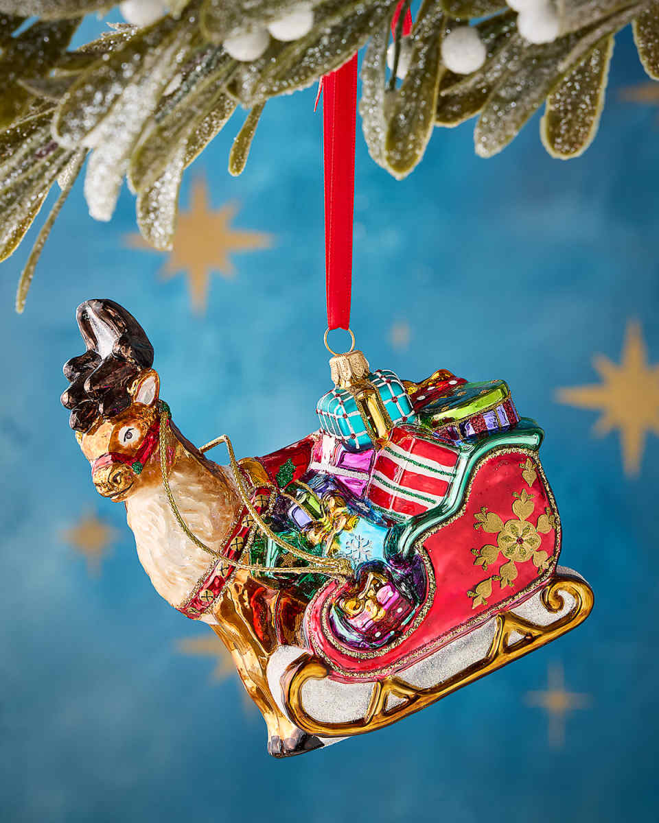 Reindeer and Sleigh Ornament